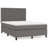 vidaXL Boxspring posteľ s matracom siv&aacute; 140x190 cm umel&aacute; koža