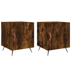 vidaXL Nočn&eacute; stol&iacute;ky 2 ks dymov&yacute; dub 40x40x50 cm kompozitn&eacute; drevo