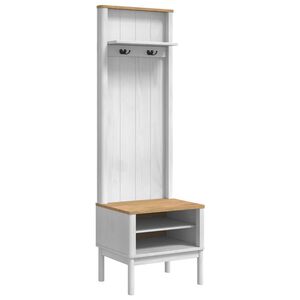 vidaXL Skriňa do predsiene FLORO Biela 50 x 40 x 158 cm