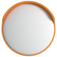 vidaXL Vonkajšie konvexné dopravné zrkadlo oranžové Ø30cm polykarbonát