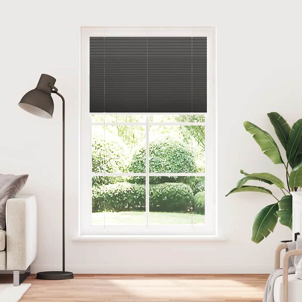 vidaXL plisovan&aacute; roleta čierna 115x200 cm &Scaron;&iacute;rka l&aacute;tky 114,4 cm