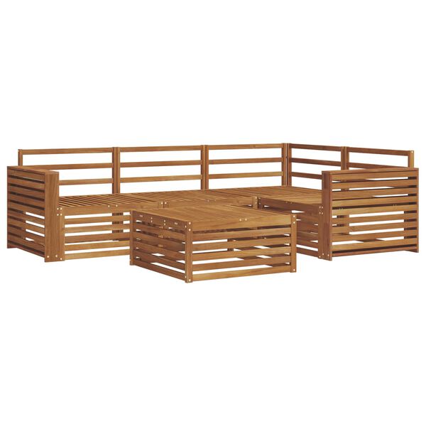 vidaXL Z&aacute;hradn&aacute; s&uacute;prava gaučov 5 pcs Pr&iacute;rodn&aacute; Pevn&eacute; ak&aacute;ciov&eacute; drevo