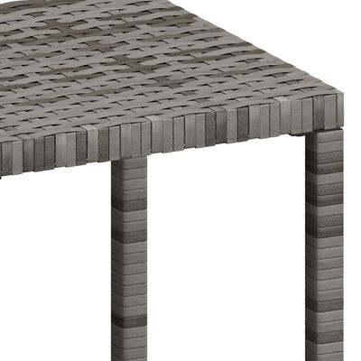 vidaXL Záhradné ležadlá 2 ks so stolíkom polyratanové sivé