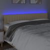 vidaXL Čelo postele s LED kr&eacute;mov&eacute; 200x5x78/88 cm l&aacute;tka