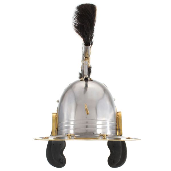 vidaXL Rímska vojenská starožitná replika prilby pre LARP strieborná oceľová