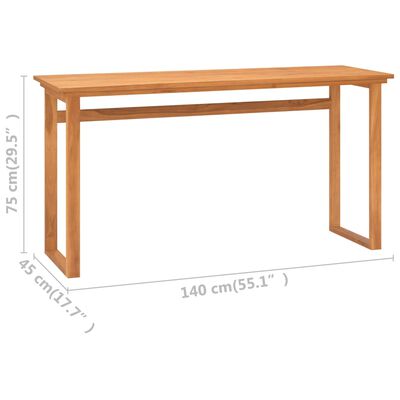 vidaXL Písací stôl 140x45x75 cm masívne teakové drevo