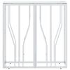 vidaXL Konzolový stolík 70x30x70 cm nehrdzavejúca oceľ a sklo
