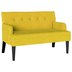 vidaXL Chesterfield lavica Žlt&aacute; 112 x 65,5 x 75 cm Zamat