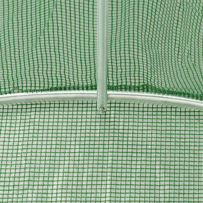 vidaXL Fóliovník s oceľovým rámom zelený 4 m² 2x2x2 m