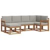 vidaXL Z&aacute;hradn&aacute; s&uacute;prava gaučov s vank&uacute;&scaron;om 6 pcs Pr&iacute;rodn&aacute; a svetlosiv&aacute;