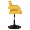vidaXL Otočn&eacute; jed&aacute;lensk&eacute; stoličky 2 ks horčicovo-žlt&eacute; l&aacute;tkov&eacute;