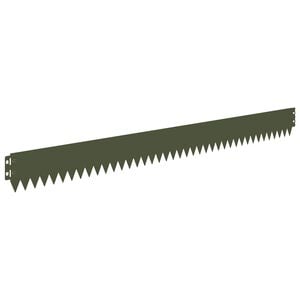 vidaXL Obrubn&iacute;k tr&aacute;vnika 50 pcs 103 x 10 cm Oceľ Olivovo zelen&aacute;