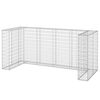 vidaXL Gabi&oacute;nov&aacute; stena na odpadkov&eacute; ko&scaron;e, oceľ 254x100x110 cm