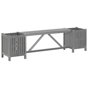 vidaXL Z&aacute;hradn&aacute; lavica s 2 kvetin&aacute;čmi 150 cm mas&iacute;vne ak&aacute;ciov&eacute; drevo