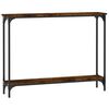 vidaXL Konzolov&yacute; stol&iacute;k dymov&yacute; dub 100x22,5x75 cm kompozitn&eacute; drevo
