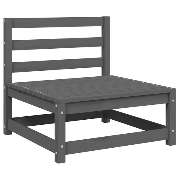 vidaXL 3-dielna záhradná sedacia súprava sivá borovicový masív