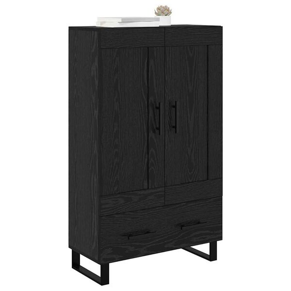 vidaXL Highboard Čierny dub 69,5 x 31 x 115 cm Kompozitn&eacute; drevo