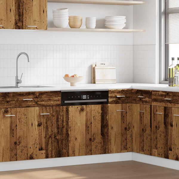 vidaXL Dvierka na umývačku “Lyon”, staré drevo 59,5x3x67 cm