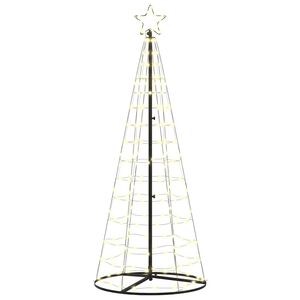 vidaXL LED vianočn&yacute; stromček EKENAS 250 cm 390 LED Tepl&aacute; biela Oceľ