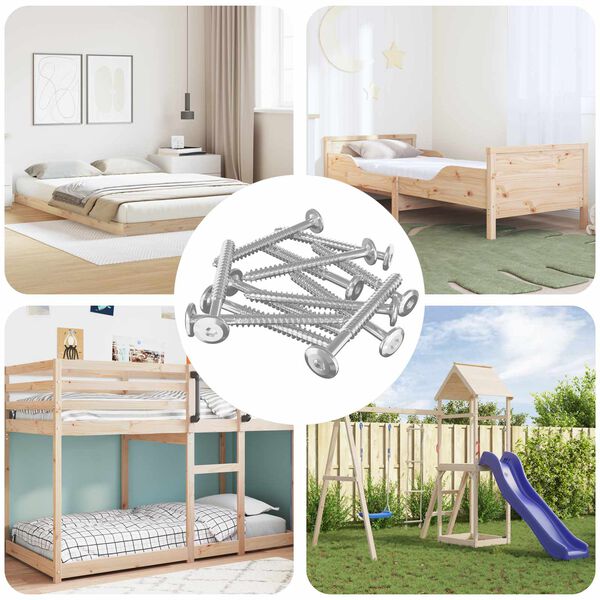 vidaXL Drevo skrutky 1350 pcs Strieborn&aacute; Oceľ