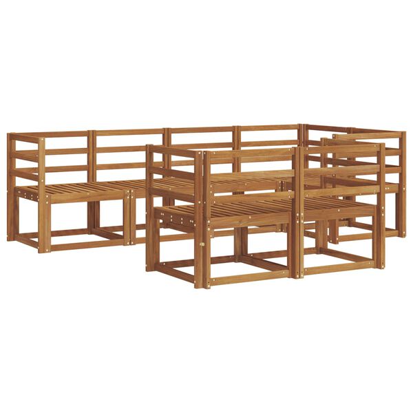 vidaXL Z&aacute;hradn&aacute; s&uacute;prava gaučov s vank&uacute;&scaron;om 7 pcs Pr&iacute;rodn&aacute; a b&eacute;žov&aacute;