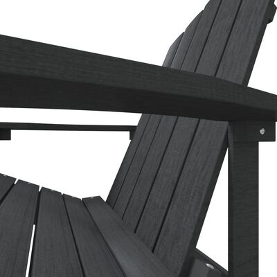 vidaXL Záhradná stolička Adirondack HDPE antracitová