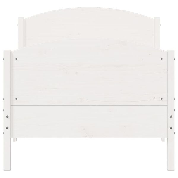 vidaXL Posteľ bez matraca biely 150x200 cm mas&iacute;vna borovica