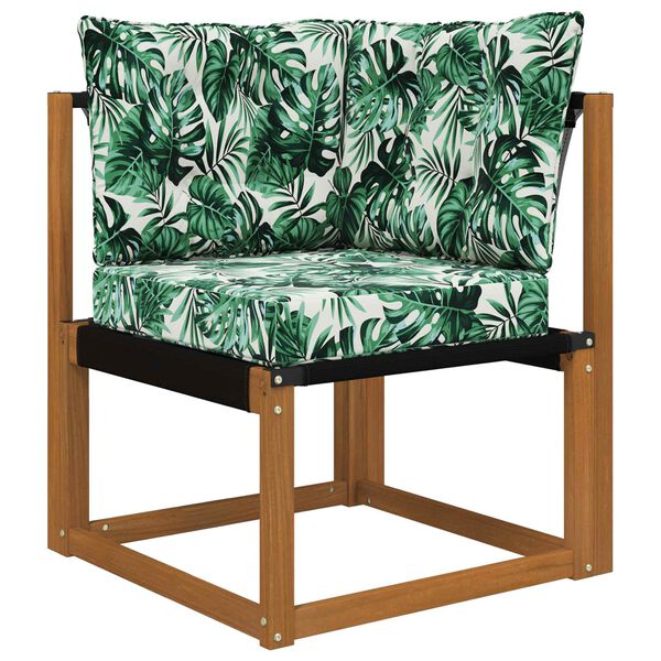 vidaXL Vank&uacute;&scaron; na vonkaj&scaron;iu pohovku 3 pcs Vzor listov Polyester