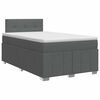 vidaXL Posteľ boxspring s matracom Tmavosiv&aacute; 120 x 190 cm L&aacute;tka