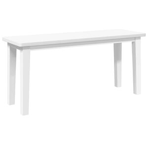 vidaXL Lavica 90 cm Biela mas&iacute;vna dreven&aacute; guma