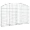 vidaXL Obl&uacute;kov&yacute; gabionov&yacute; k&ocirc;&scaron; 200x30x120/140cm pozinkovan&eacute; železo