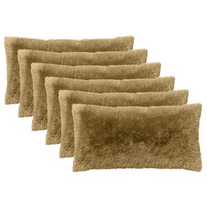 vidaXL Podložka s vank&uacute;&scaron;om HEERLEN 6 ks Svetlosiv&aacute; PV fleece