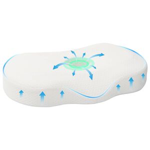 vidaXL Vank&uacute;&scaron; na krk Biely 53 x 35 x 11 cm Pam&auml;ťov&aacute; pena
