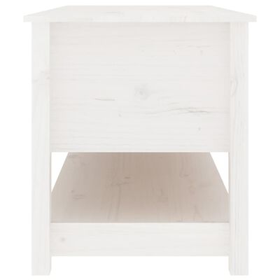 vidaXL Konferenčný stolík biely 102x49x55 cm borovicový masív