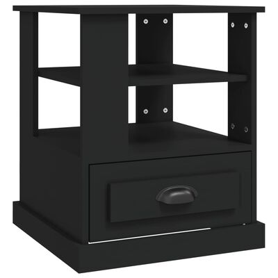 vidaXL Bočný stolík čierny 50x50x60 cm kompozitné drevo