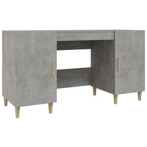vidaXL St&ocirc;l bet&oacute;novo siv&yacute; 140x50x75 cm spracovan&eacute; drevo
