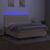 vidaXL Posteľ boxsping s matracom a LED kr&eacute;mov&aacute; 180x200 cm l&aacute;tka