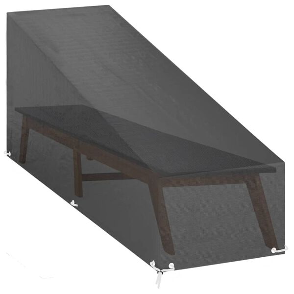 vidaXL Kryt na lehátko 12 očiek 205x75x40/70 cm polyetylén