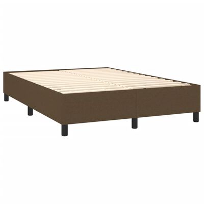 vidaXL Boxspring posteľ s matracom tmavohnedá 140x200 cm látka