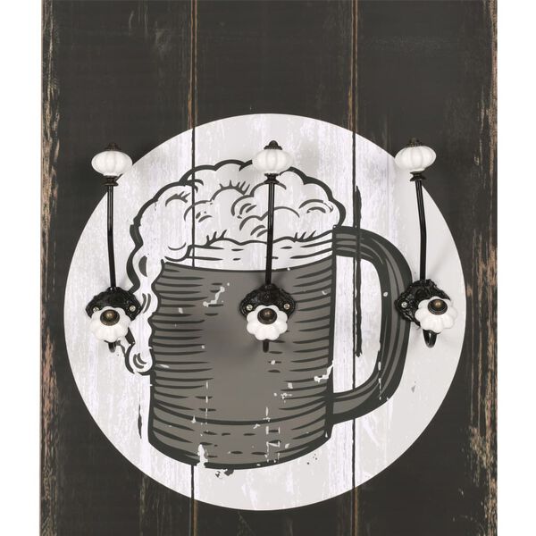 vidaXL Nástenný vešiak na kabáty so 6 háčikmi 120x40 cm