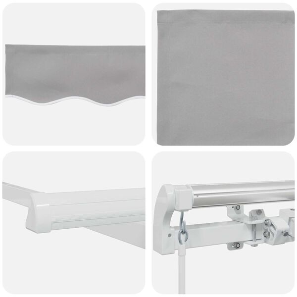 vidaXL Zatemniteľná markíza Svetlosivá 400 × 300 cm Polyester
