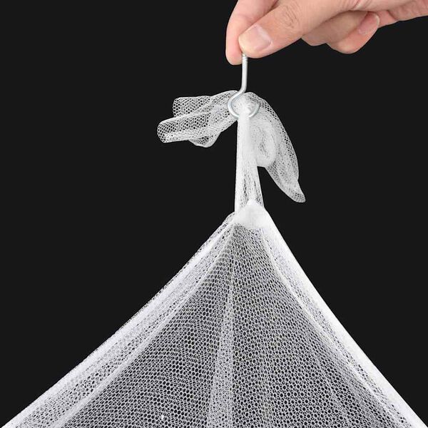 Moskytiéra nad posteľ s 3 otvormi, štvorcová 2 ks