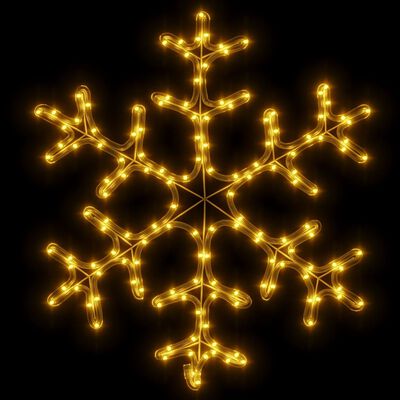 vidaXL Silueta vianočnej vločky, 144 LED, teplá biela 59x59 cm