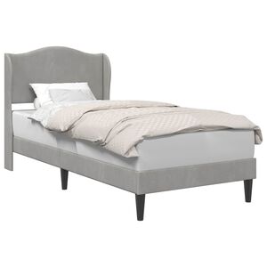 vidaXL R&aacute;m postele s čelnou doskou Svetlosiv&aacute; 80 x 200 cm Zamat