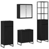 vidaXL Sada k&uacute;peľňov&eacute;ho n&aacute;bytku s poličkou Čierny dub Kompozitn&eacute; drevo