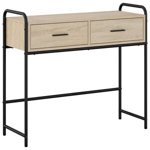 vidaXL Konzolov&yacute; st&ocirc;l Dub sonoma 90 x 33 x 80,5 cm Kompozitn&eacute; drevo