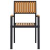 vidaXL Záhradná stolička 4 pcs Hnedá 56 x 57 x 87 cm Akáciový masív