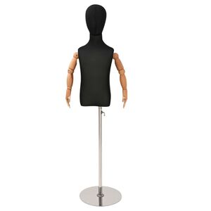 vidaXL Nastaviteľn&yacute; manek&yacute;n 120-150 cm s podstavcom Unisex PP Čierna