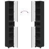 vidaXL K&uacute;peľňov&aacute; skriňa Čierna 30,5 x 30 x 195 cm Kompozitn&eacute; drevo