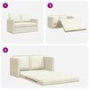 vidaXL Rozkladacia posteľ Krémová 204 x 122 x 60 cm Zamat